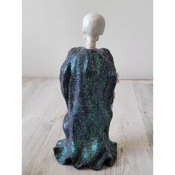 Trick or treat skeleton AS IS glitter Halloween candy corn - Picture 7 of 8